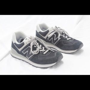 New Balance Wl574eb Black/White Running Shoes Size 9 (3510522)